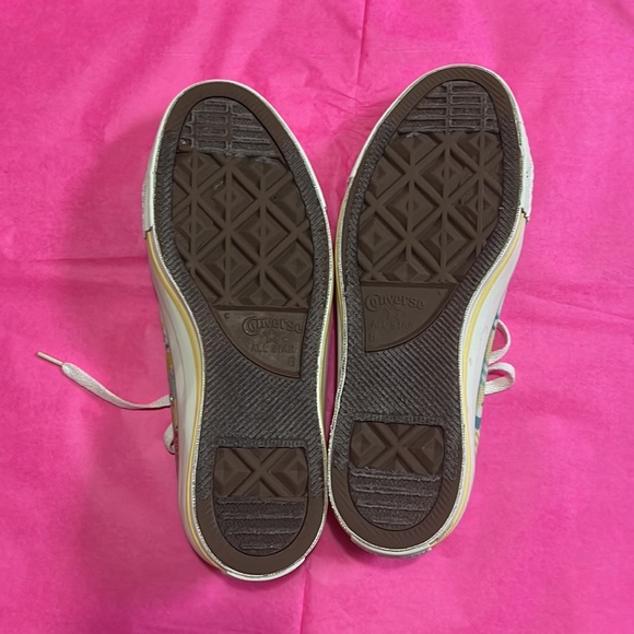 Ladies patchwork Converse tennis shoes - Picture 9 of 16